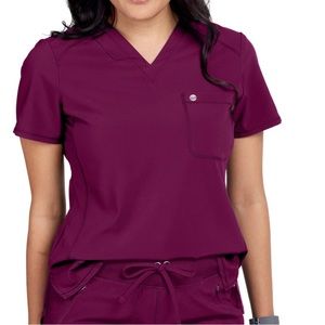 Cherokee Infinity V Neck Tuck In Top - Women’s Scrubs Top - Wine